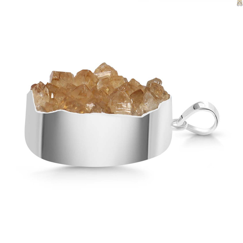 Natural Druzy Pendant-SP DRZ-1-42