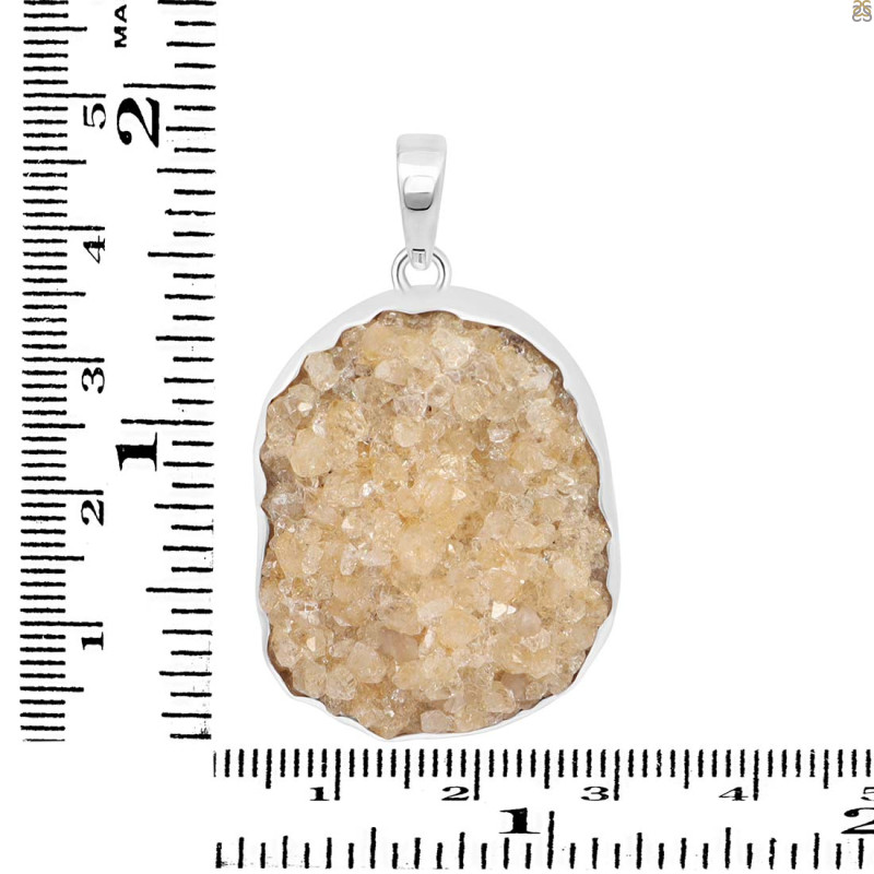 Natural Druzy Pendant-SP DRZ-1-46