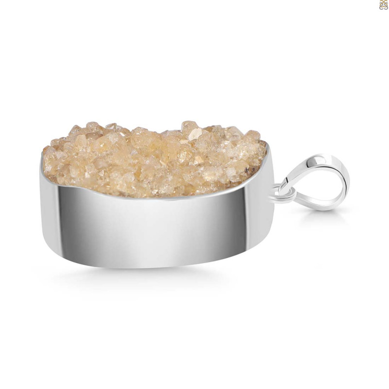 Natural Druzy Pendant-SP DRZ-1-46