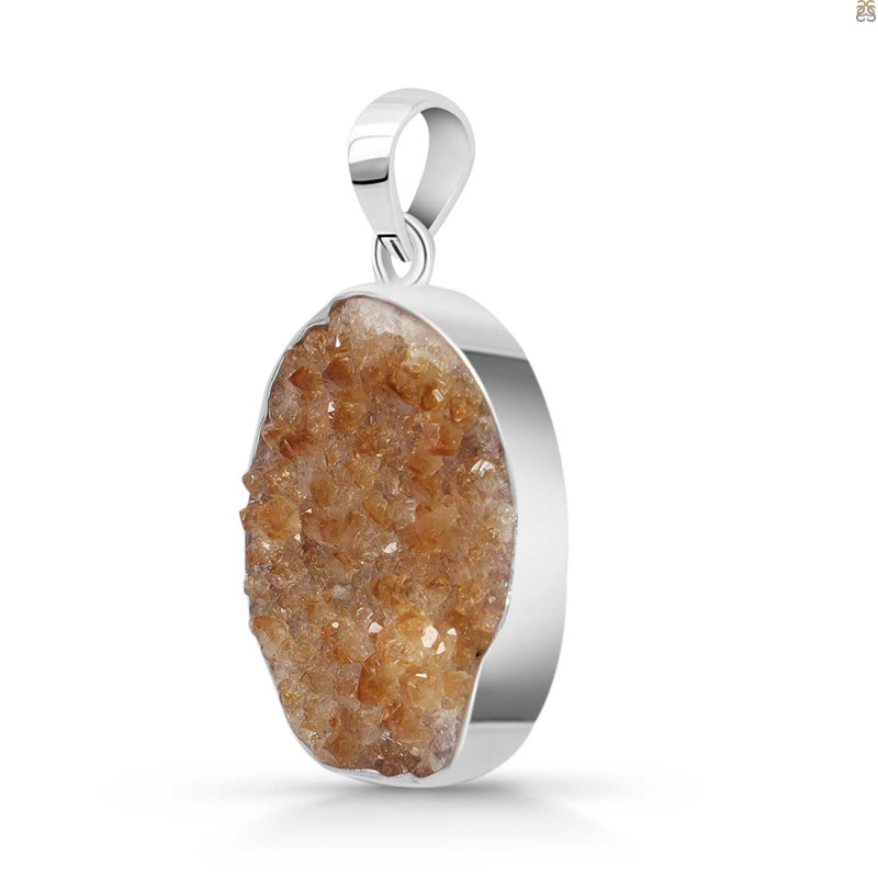 Natural Druzy Pendant-SP