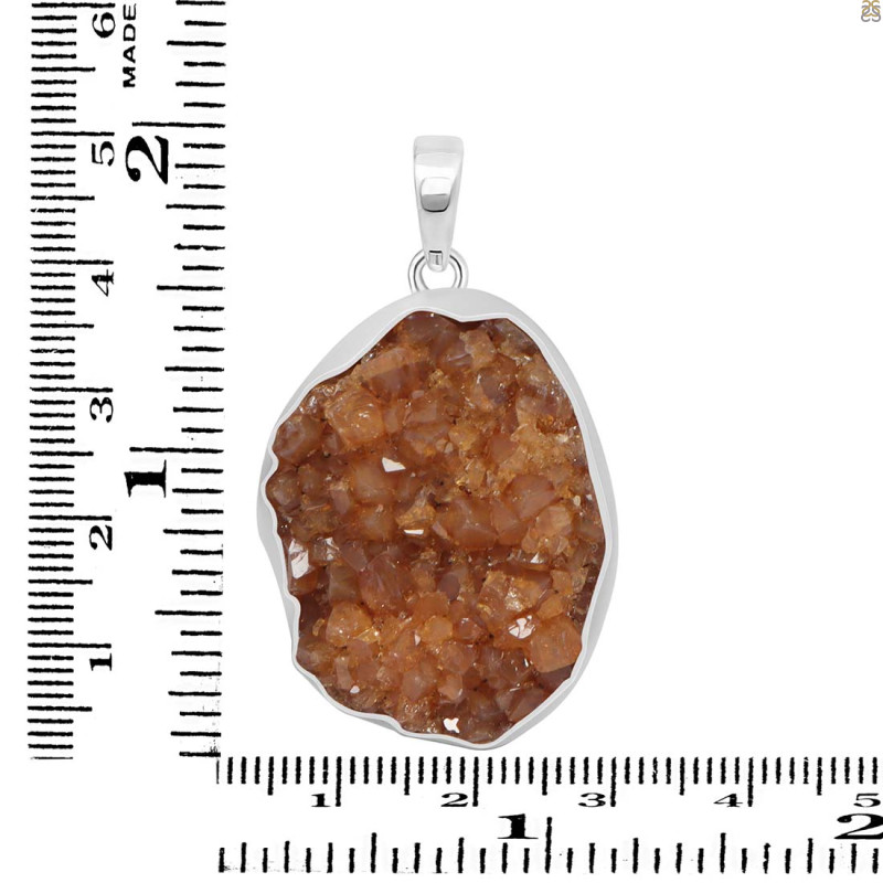 Natural Druzy Pendant-SP DRZ-1-54
