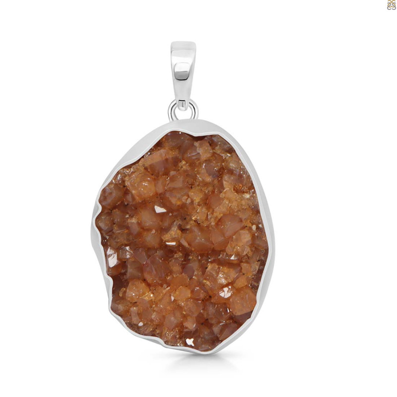 Natural Druzy Pendant-SP DRZ-1-54