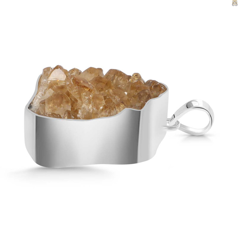Natural Druzy Pendant-SP DRZ-1-55