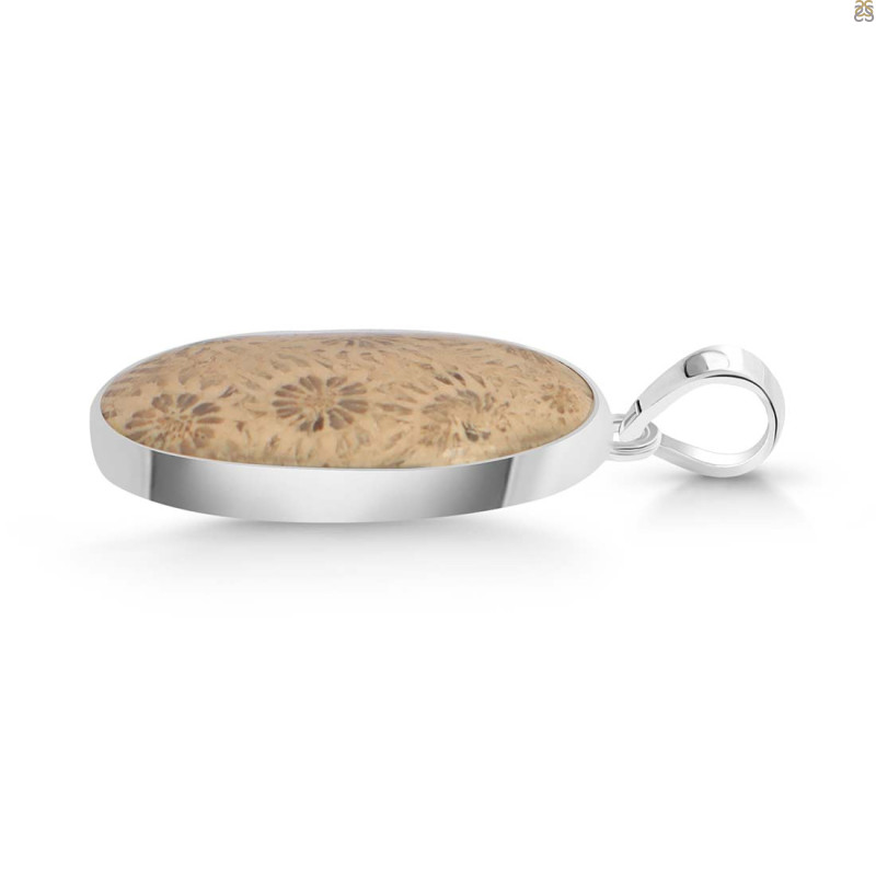 Fossilized Coral Pendant-SP FSC-1-9