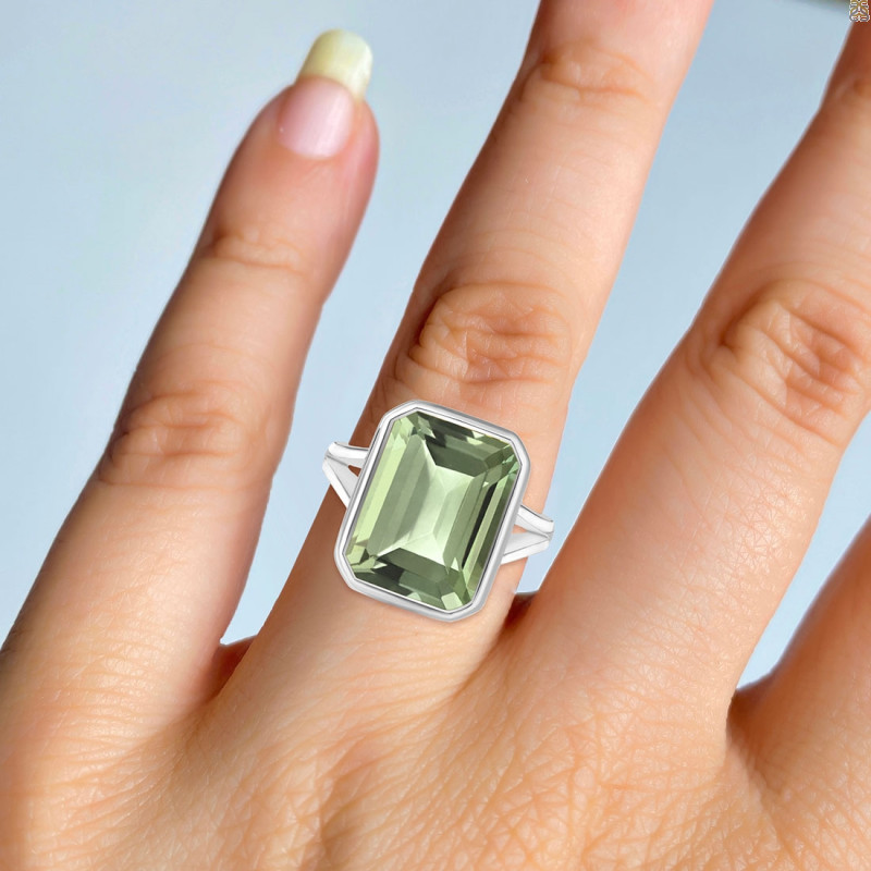 Green Amethyst Ring GRA-RDR-1847.