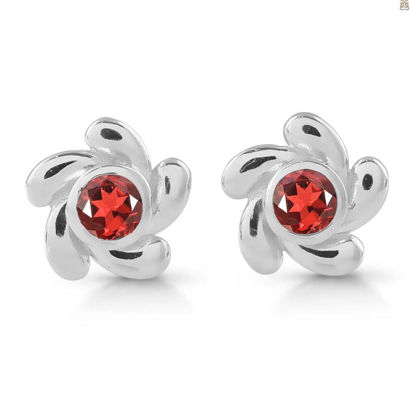 Garnet Stud Earring GAR-RDE-1.