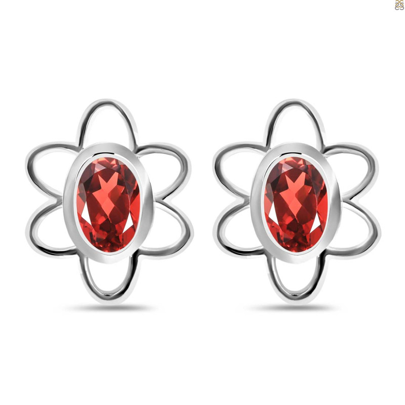 Garnet Stud Earring GAR-RDE-12.