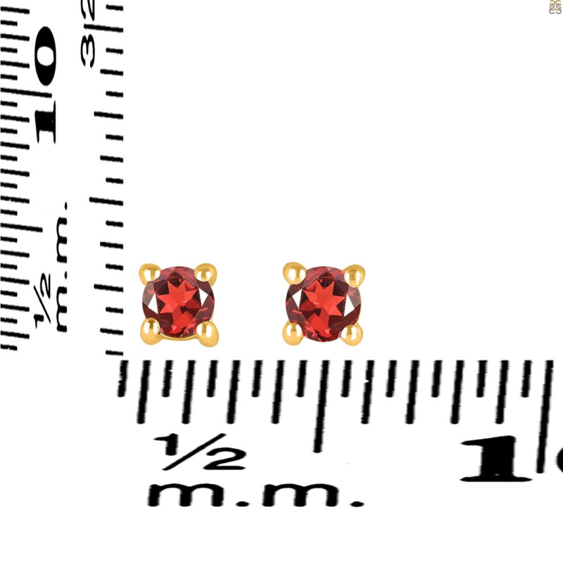 Garnet Stud Earring GAR-RDE-1293.