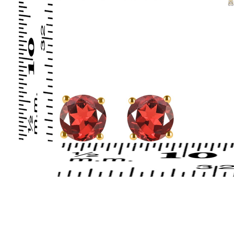 Garnet Stud Earring GAR-RDE-1349.