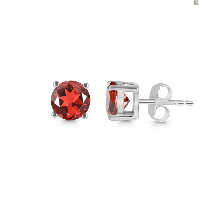Garnet Stud Earring
