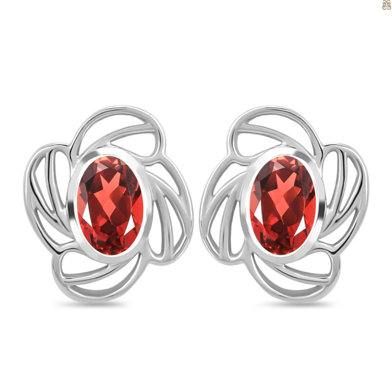 Garnet Stud Earring GAR-RDE-14.
