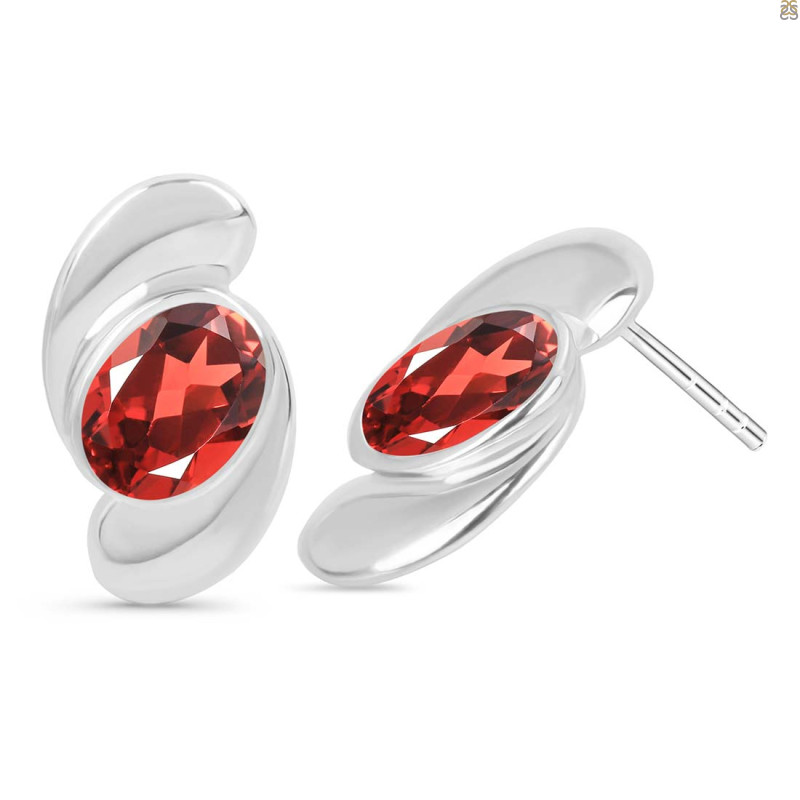 Garnet Stud Earring GAR-RDE-15.