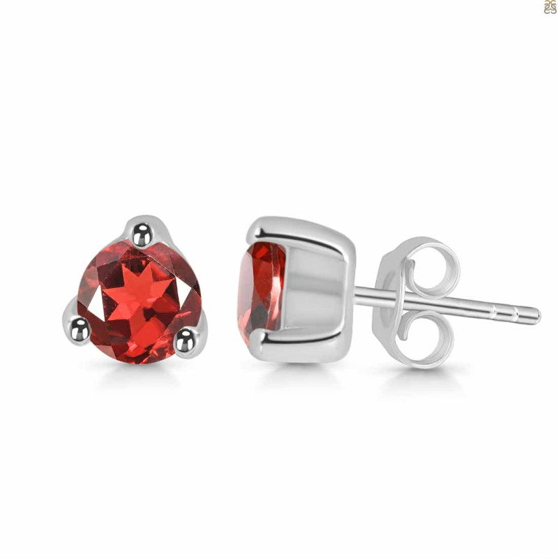 Garnet Stud Earring