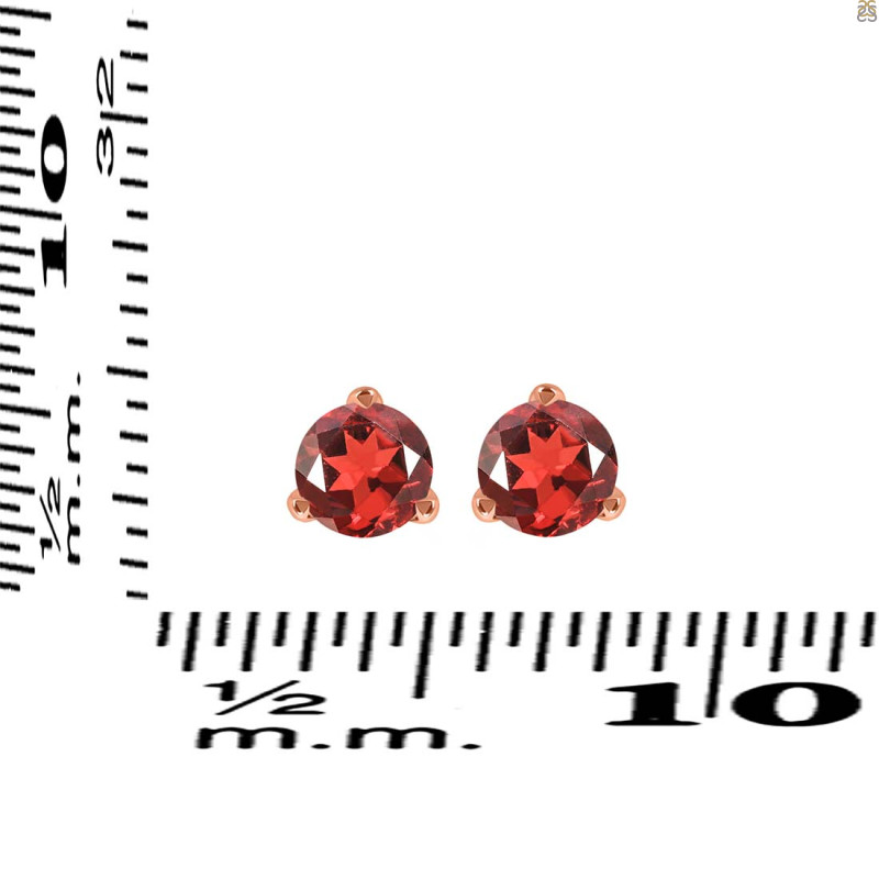 Garnet Stud Earring GAR-RDE-1564.