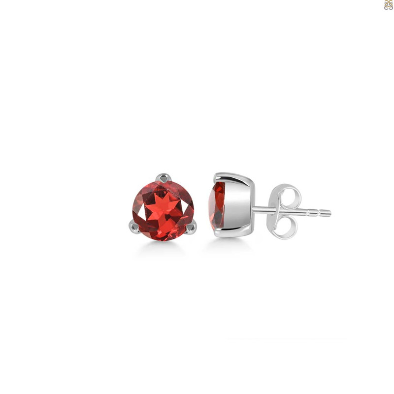 Garnet Stud Earring