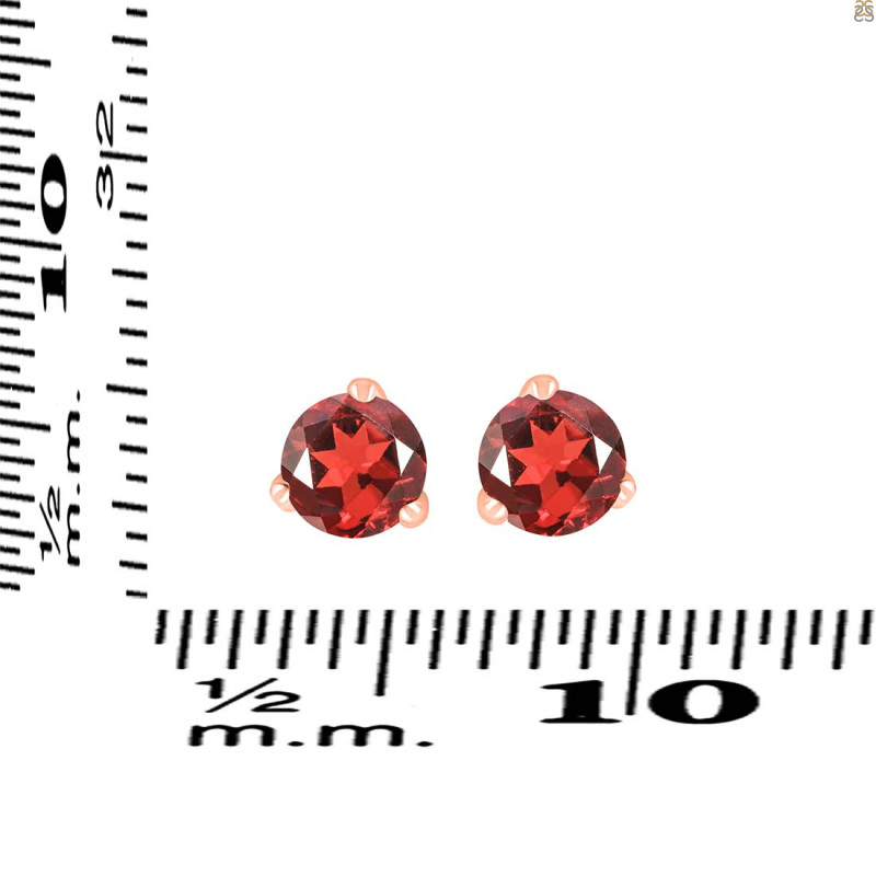 Garnet Stud Earring GAR-RDE-1565.
