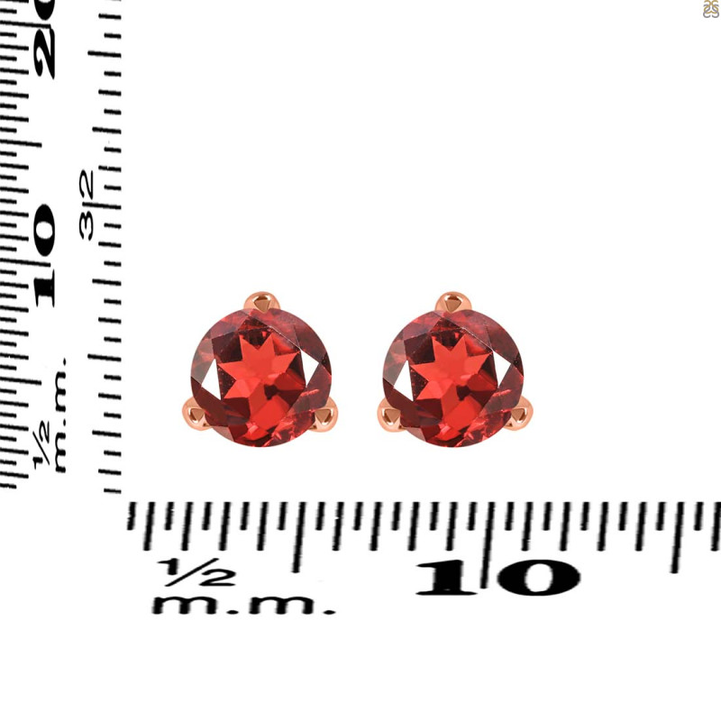Garnet Stud Earring GAR-RDE-1567.