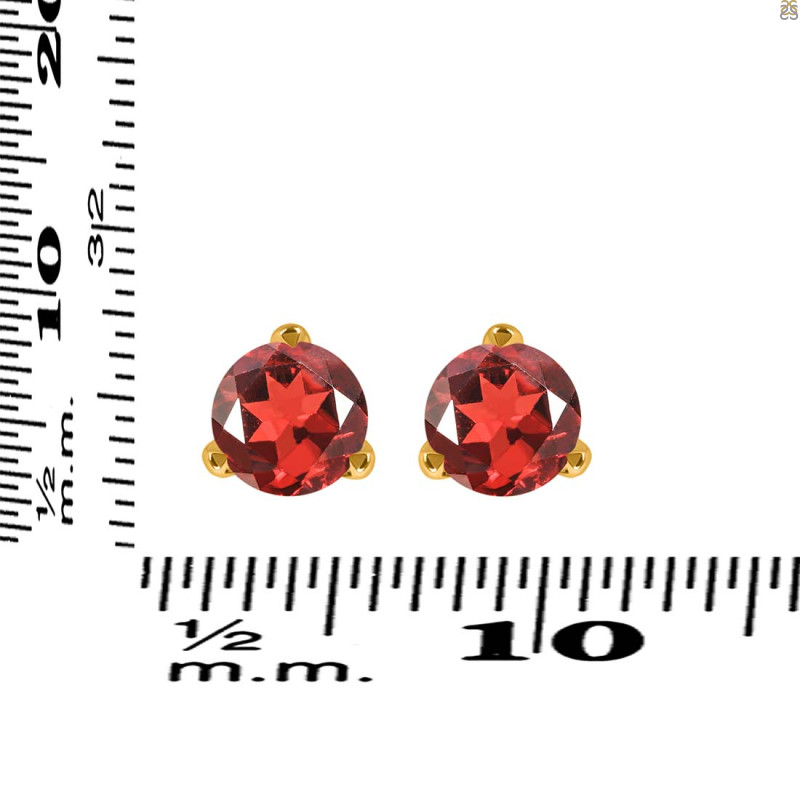 Garnet Stud Earring GAR-RDE-1567.