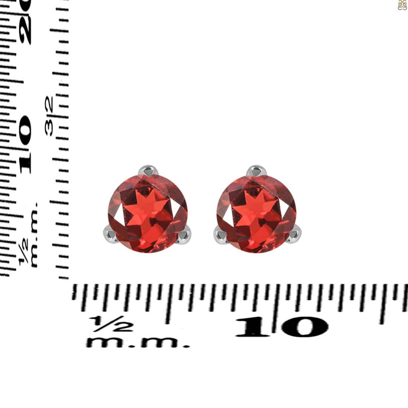 Garnet Stud Earring GAR-RDE-1567.
