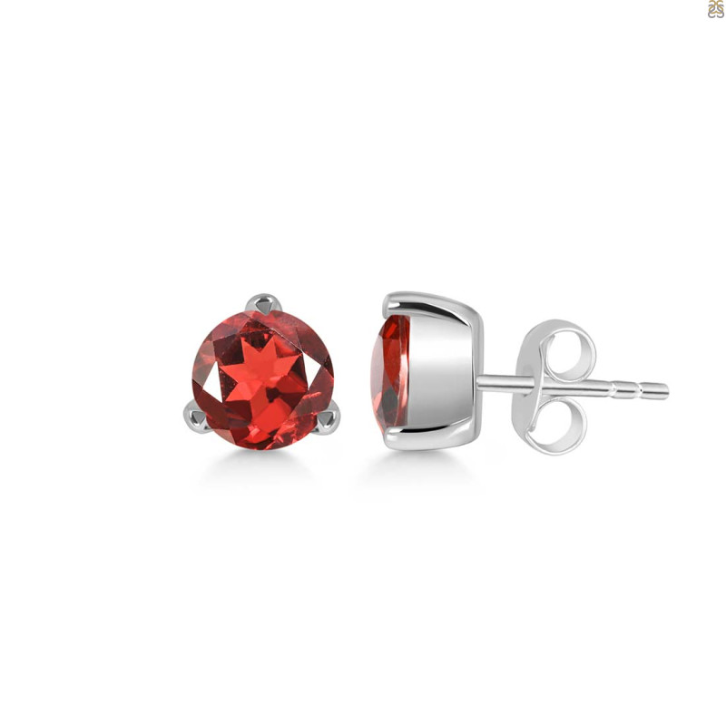 Garnet Stud Earring