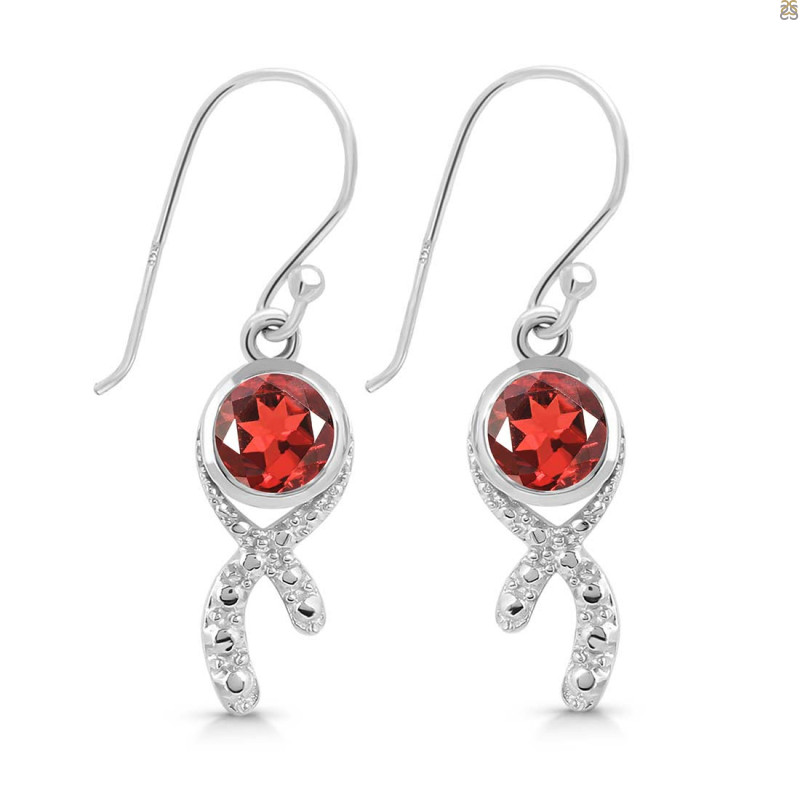 Garnet Earring