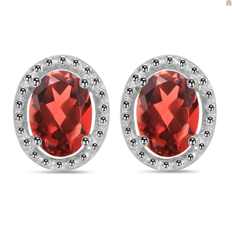 Garnet Stud Earring GAR-RDE-34.