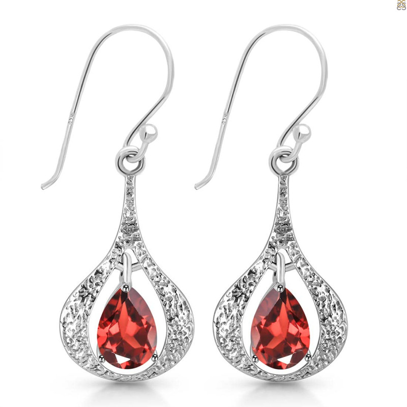 Garnet Earring GAR-RDE-38.