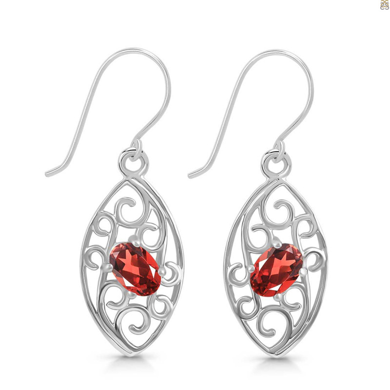 Garnet Earring