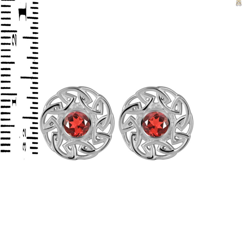 Garnet Stud Earring GAR-RDE-607.