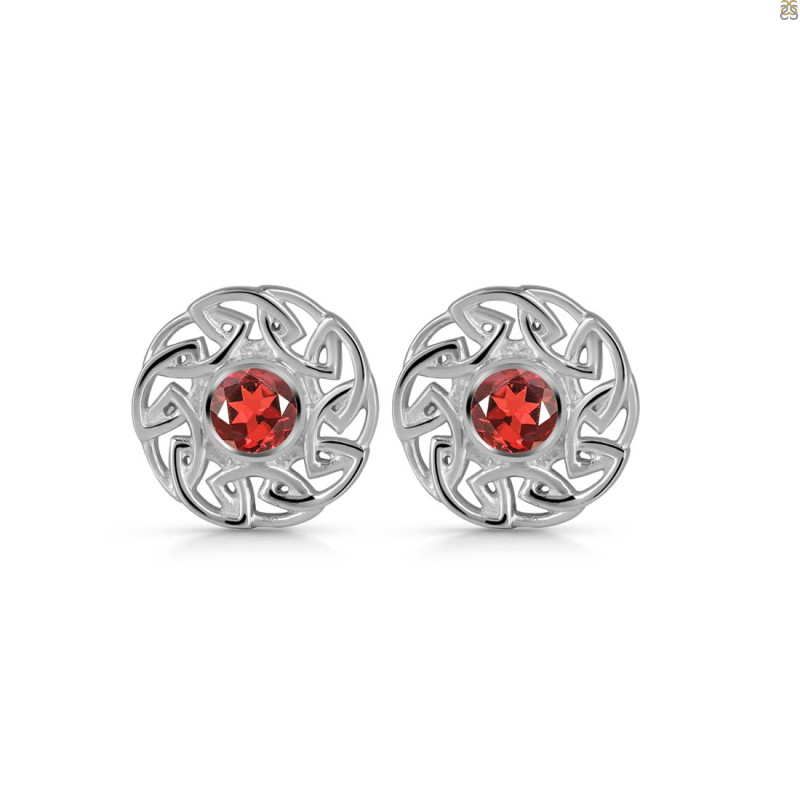 Garnet Stud Earring GAR-RDE-607.