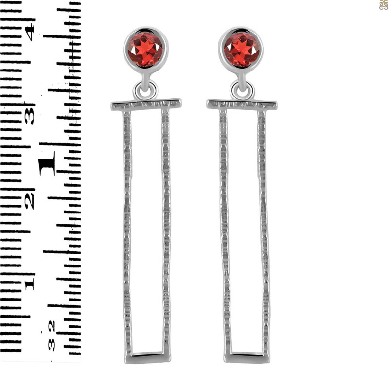 Garnet Earring GAR-RDE-614.