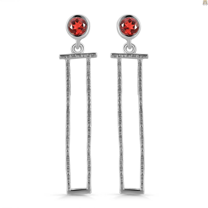 Garnet Earring GAR-RDE-614.
