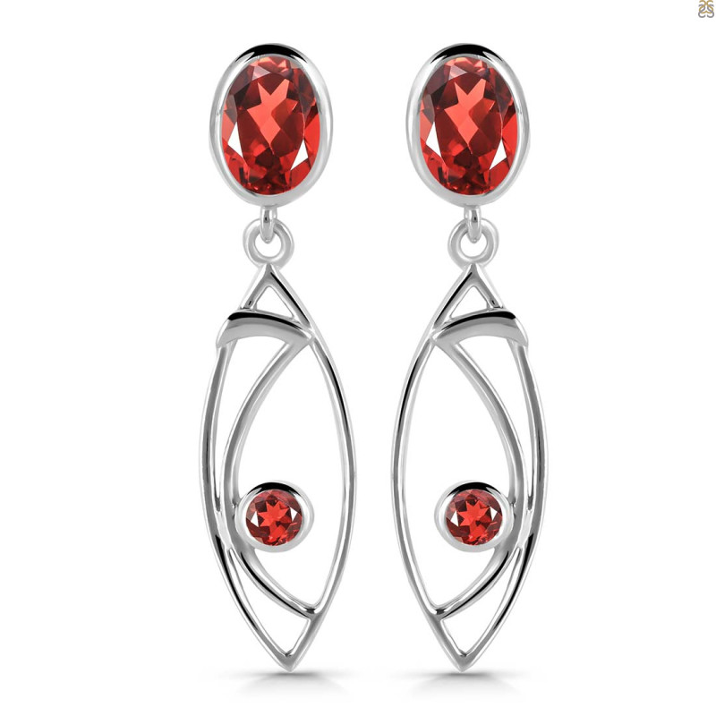 Garnet Earring GAR-RDE-645.