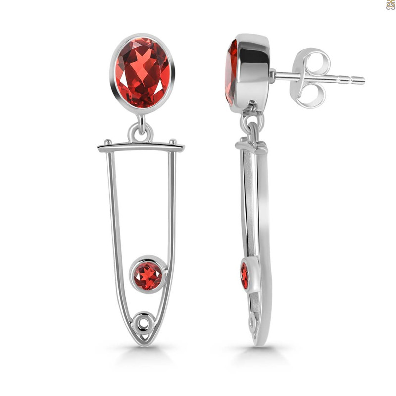 Garnet Earring