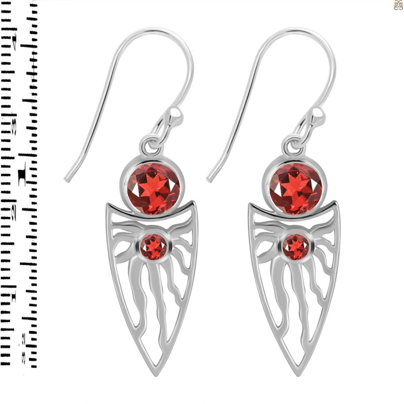 Garnet Earring GAR-RDE-649.