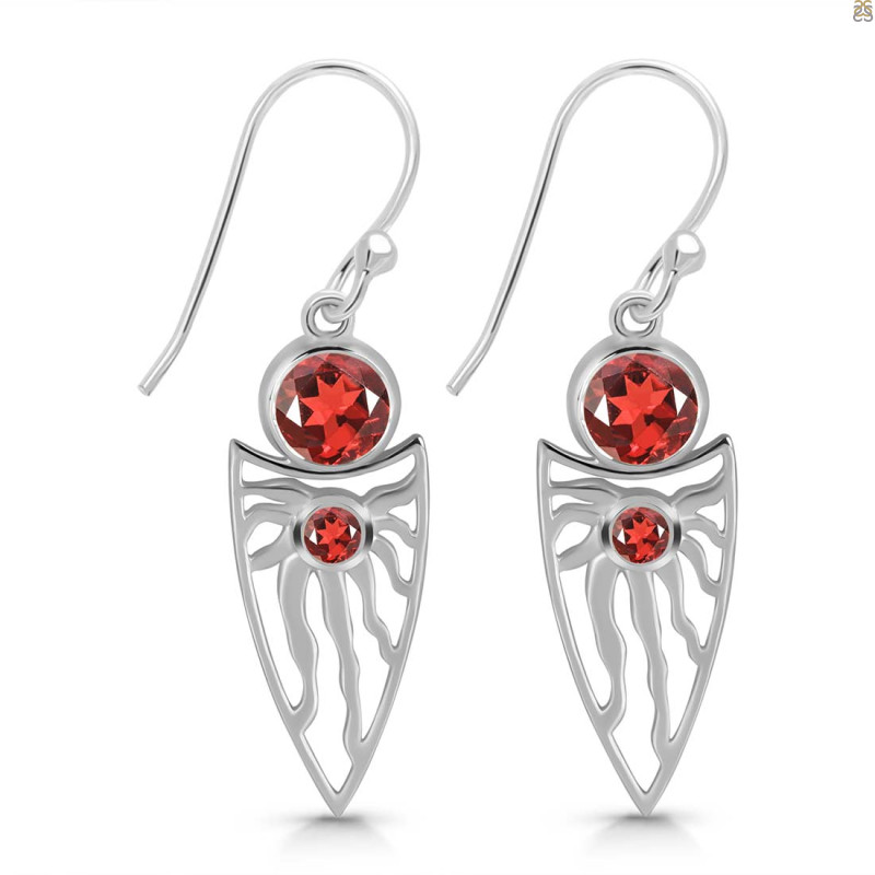 Garnet Earring GAR-RDE-649.