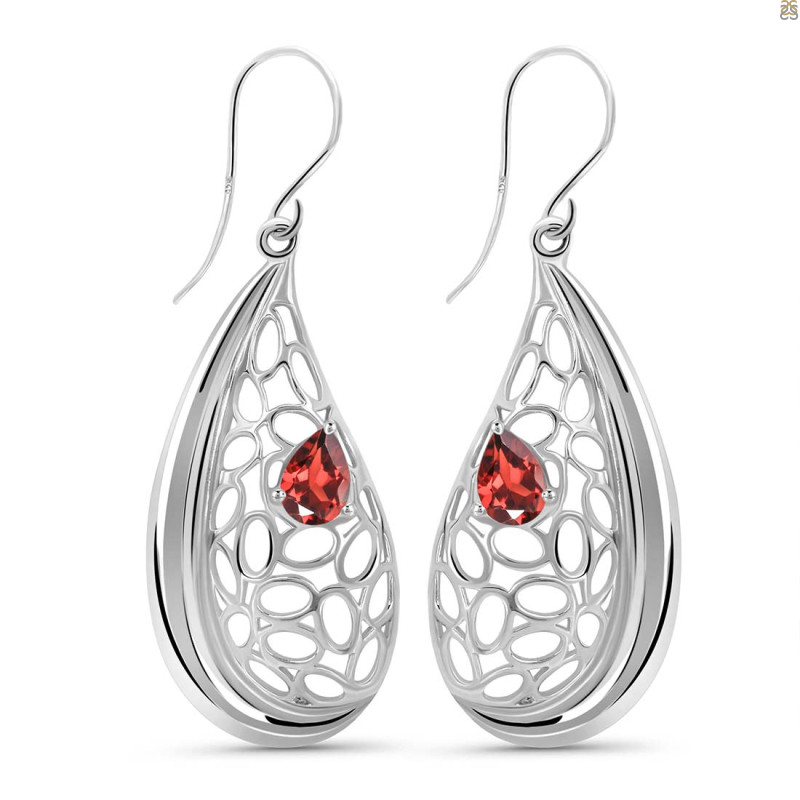 Garnet Earring GAR-RDE-66.