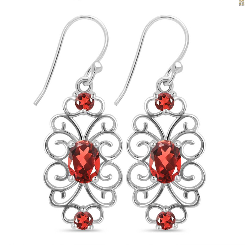 Garnet Earring