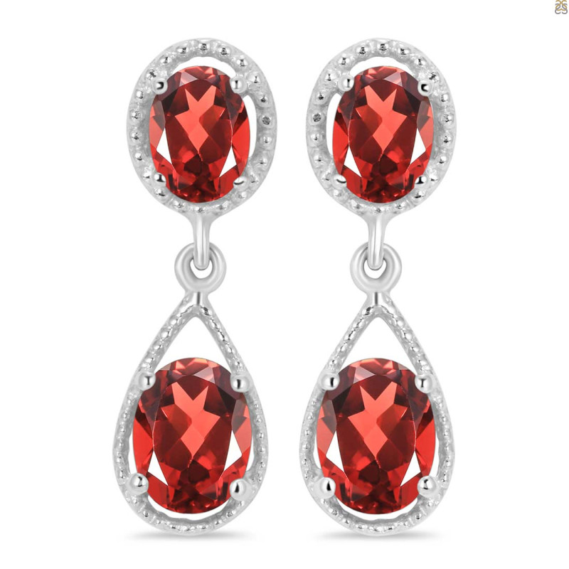 Garnet Earring GAR-RDE-73.