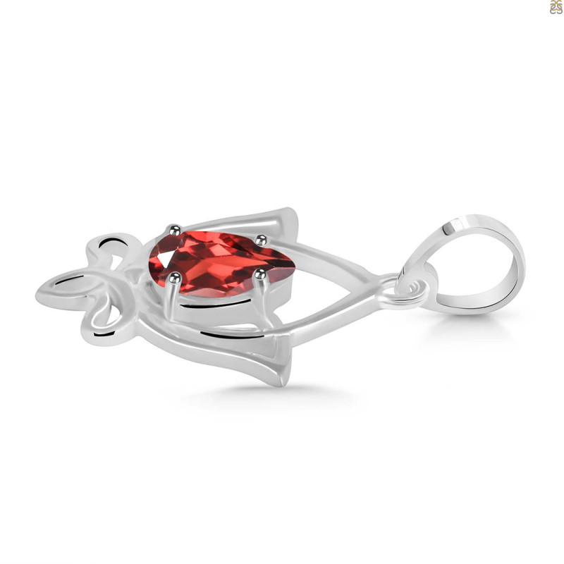 Garnet Lotus Pendant GAR-RDEP-877.