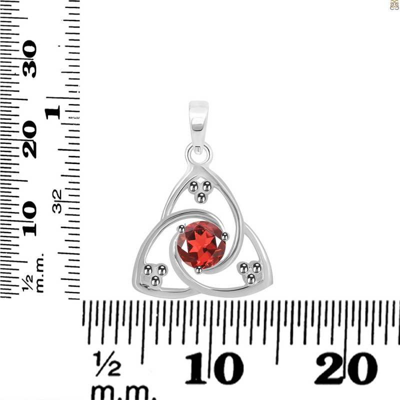 Garnet Triangle Pendant GAR-RDEP-878.