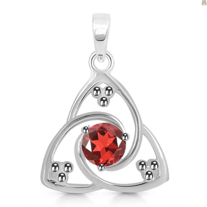 Garnet Triangle Pendant GAR-RDEP-878.