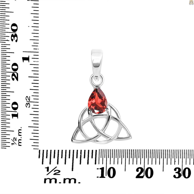 Garnet Triquetra Pendant GAR-RDEP-892.