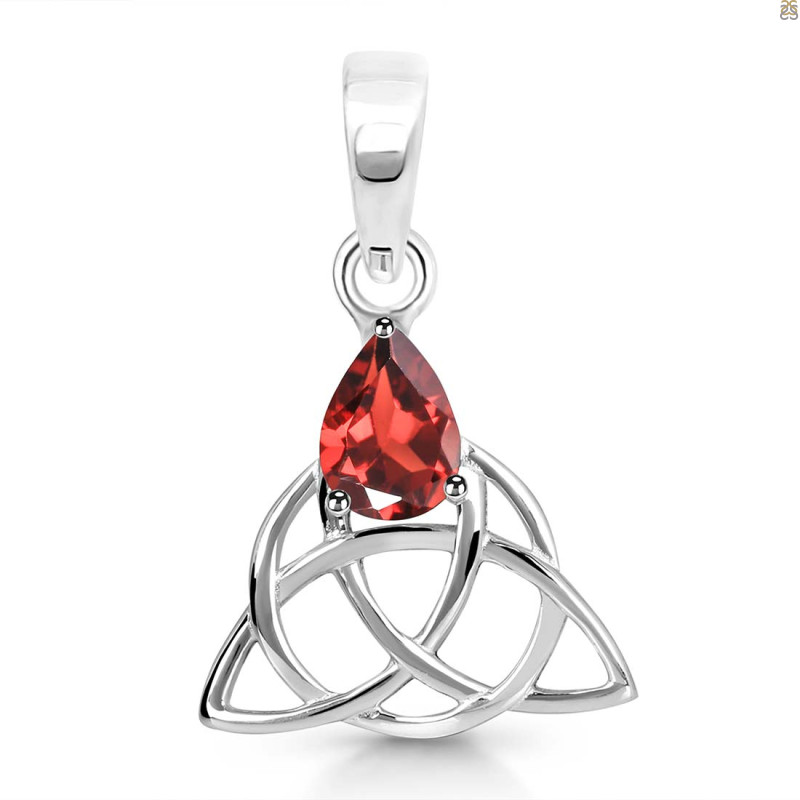 Garnet Triquetra Pendant GAR-RDEP-892.