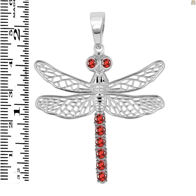 Garnet Dragon Fly Pendant GAR-RDP-158.