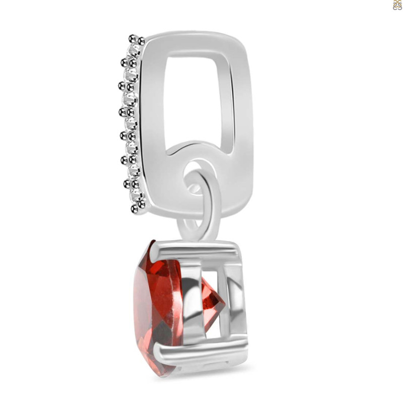 Garnet & White Topaz Pendant