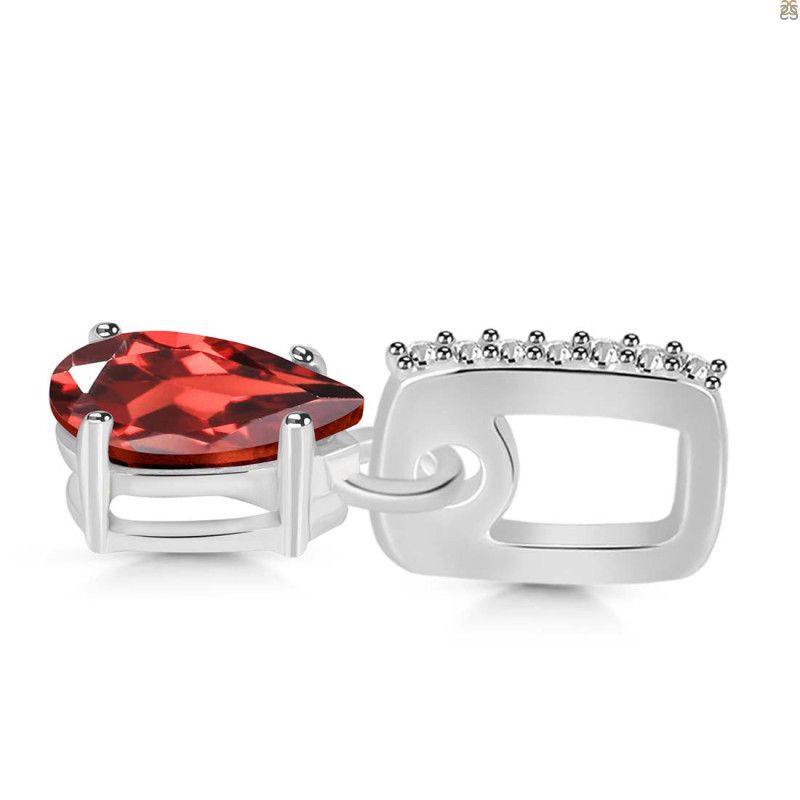 Garnet & White Topaz Pendant