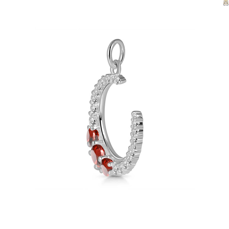 Garnet & White Topaz Pendant