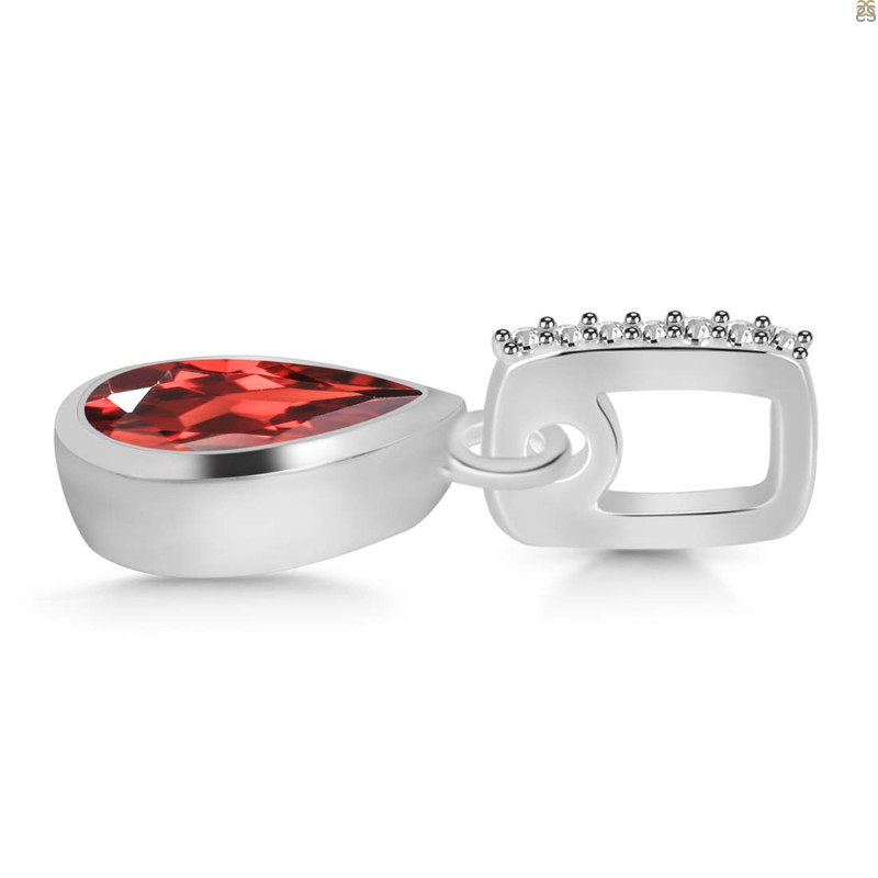 Garnet & White Topaz Pendant