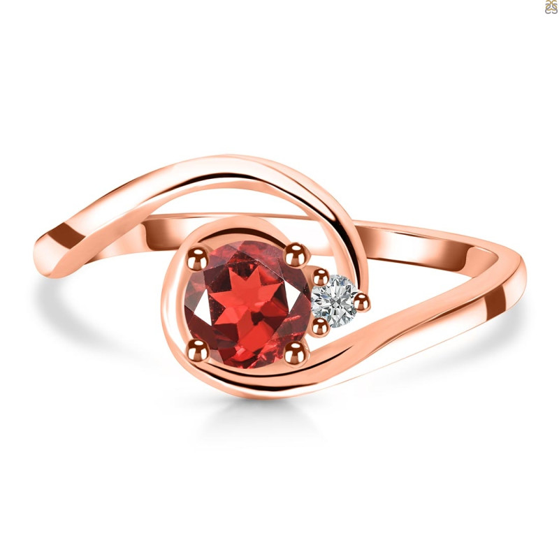 Garnet & White Topaz Ring GAR-RDR-2622.